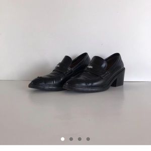 Coach Heath Penny Loafers with silver coach coin